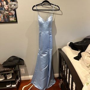 light blue prom/ bridesmaid dress